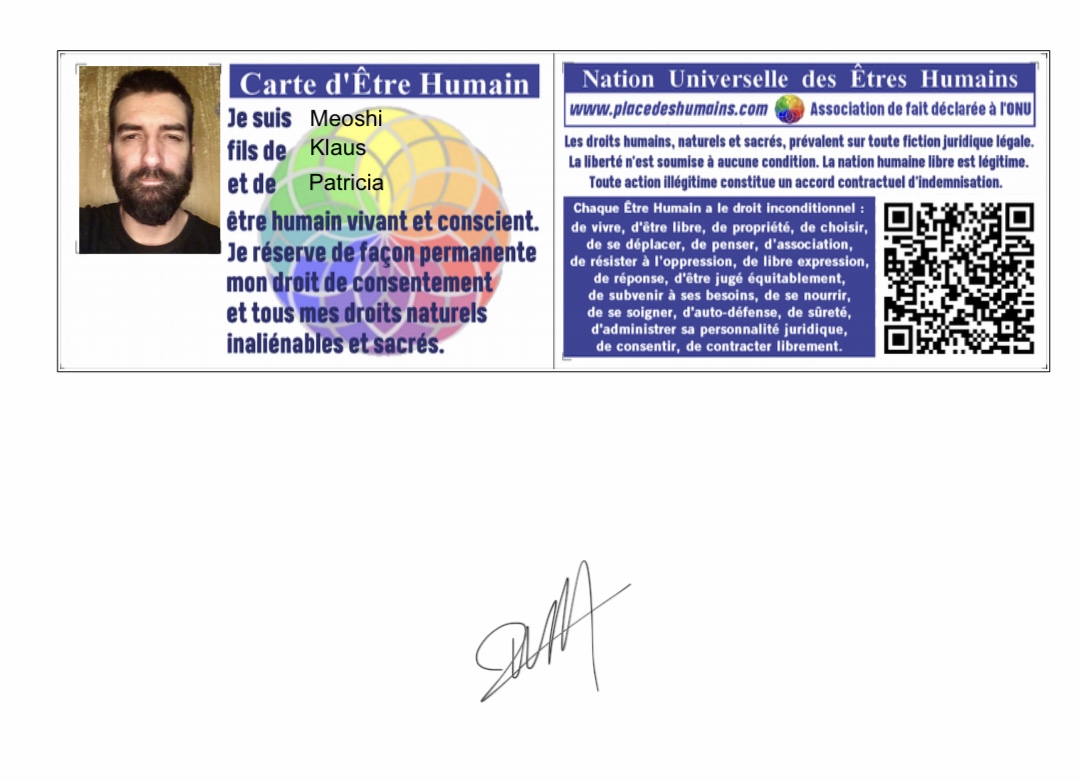 Carte etre humain
