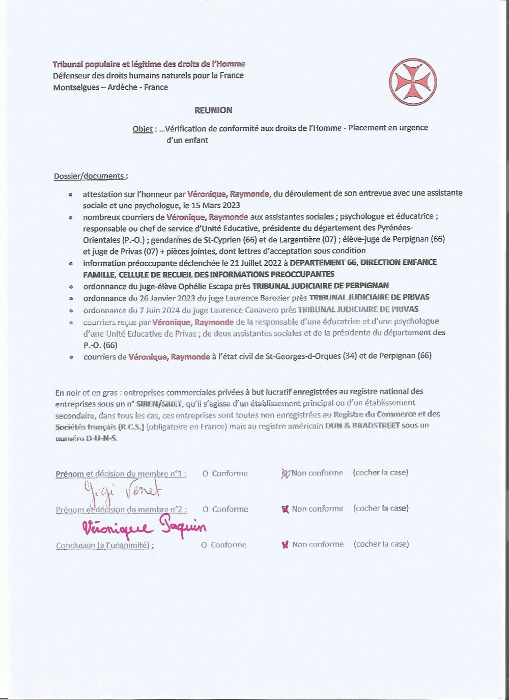 20240613 rapport de nc info proccupante et placement autographe page1