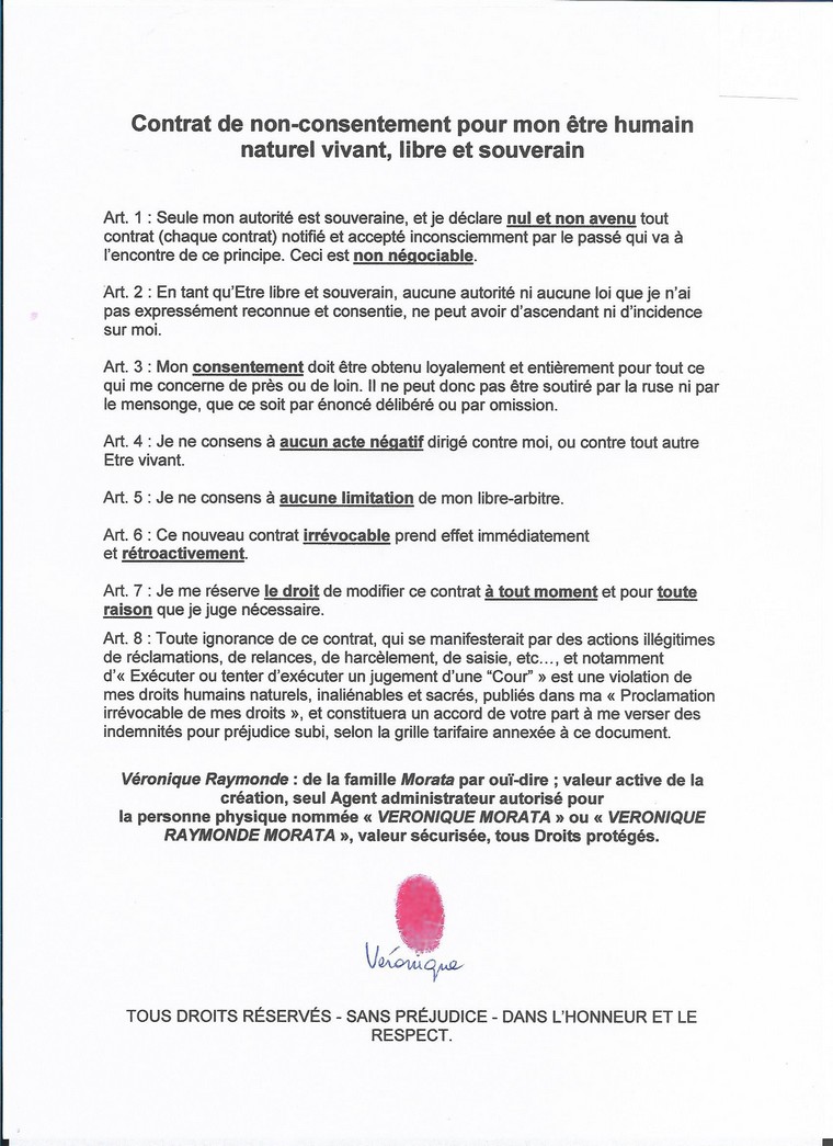 contrat de non consentement avec autographe Morata